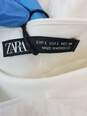Zara White Ruffle Sleeveless Crop Top Size L image number 3