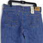 NWT Womens Blue Denim High Rise Straight Leg Jeans Size 18S/W34 L28 image number 4