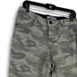 Womens Green Gray Camouflage Flat Front Skinny Leg Ankle Pants Size 10 image number 3