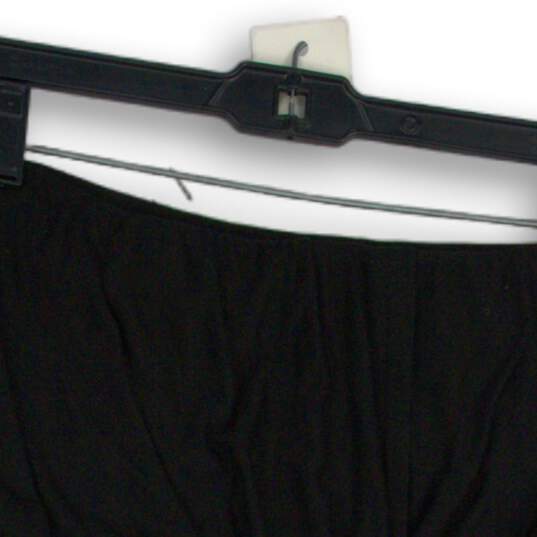 Womens Black Elastic Waist Twist Front Pull-On Mini Skirt Size L image number 3