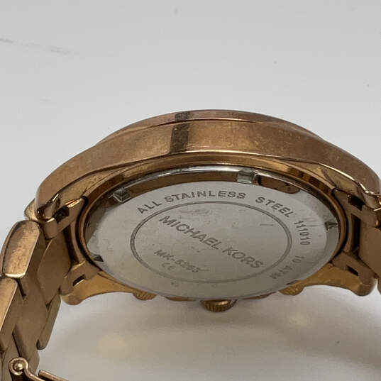 Designer Michael Kors MK-5263 Rose Gold Stainless Steel Analog Wristwatch image number 4