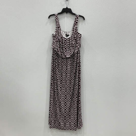 NWT Womens Purple White Printed Sleeveless Round Neck Maxi Dress Size 18/20 image number 1