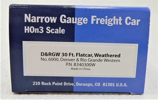 Blackstone Models D + R GW Weathered 30ft Flatcar HOn3 Scale NIB image number 8