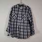 Mens Cotton Plaid Long Sleeve Collared Button-Up Shirt Size XL image number 1