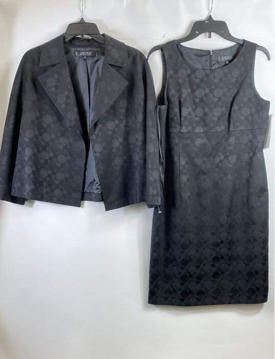 Kasper Women Black 2 Pc Set Suit Dress Sz 10P image number 1
