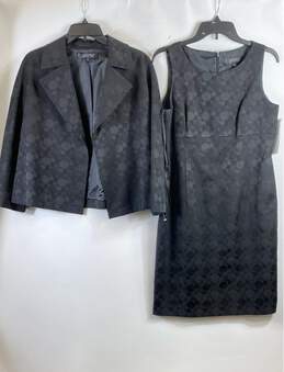 Kasper Women Black 2 Pc Set Suit Dress Sz 10P