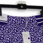 NWT Womens Blue White Floral Flat Front Elastic Waist Athletic Skort Size S image number 3