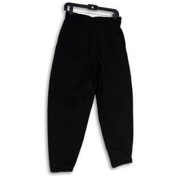 Womens Black Flat Front Stretch Pockets Tapered Leg Ankle Pants Size Small alternative image