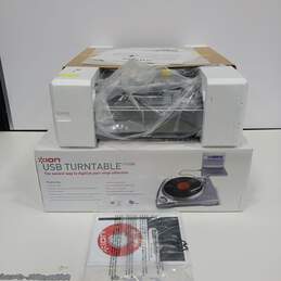 ION USB TURNTABLE IN BOX W/ ACCESSORIES