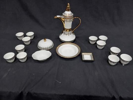 White and Gold-Tone Tea Set By IBreemie image number 1