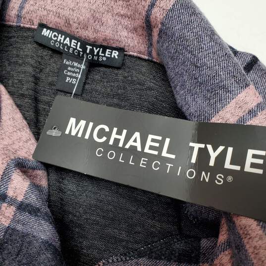 Michael Tyler Collections Pullover Hoodie Gray with Plaid P/S NWT image number 3