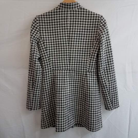 DKNY houndstooth black and white women's peacoat jacket 2 image number 5