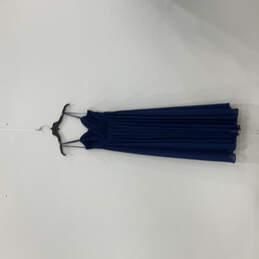 NWT Womens Blue Sleeveless Regular Fit Back-Zip Maxi Dress Size Small alternative image