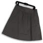 Womens Gray Stretch Pleated Front Side Zip Knee Length A-Line Skirt Size 6 image number 1