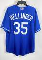 Majestic Men Blue LA Dodgers Cody Bellinger #35 Jersey L image number 2