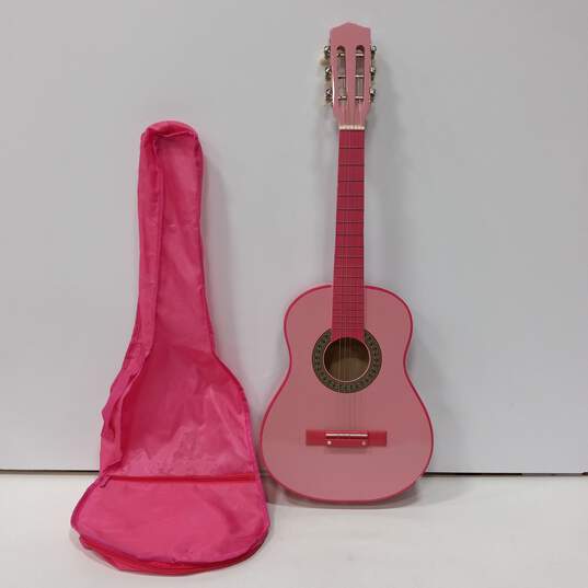 Lakeside Collection Child's Pink Guitar w/Case image number 1
