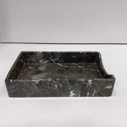 Marble Designed Green Tray