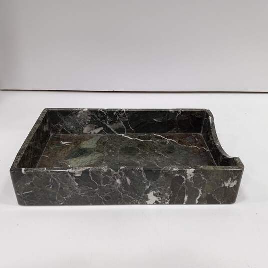 Marble Designed Green Tray image number 1