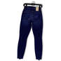 NWT Womens Blue Denim Distressed High Rise Skinny Leg Ankle Jeans Size 25 image number 2