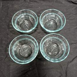 Set of 4 Pyrex Clear Turquoise 6 oz. Custard Cups alternative image