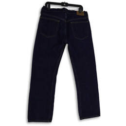 Mens Blue Dark Wash Denim 5-Pockets Design Straight Leg Jeans Size 35x30 alternative image