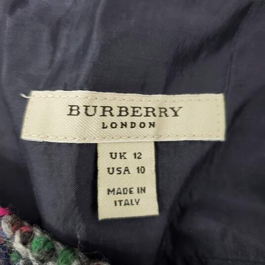 Burberry London WM's Blue & Gray Wool Plaid Skirt Size 10 Authenticated image number 4