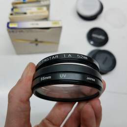 Camera lens filters and lens caps lot #2 - various sizes and brands alternative image
