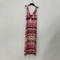 NWT Womens Pink Purple Tie Dye Sleeveless V-Neck Pullover Maxi Dress Sz XL image number 1