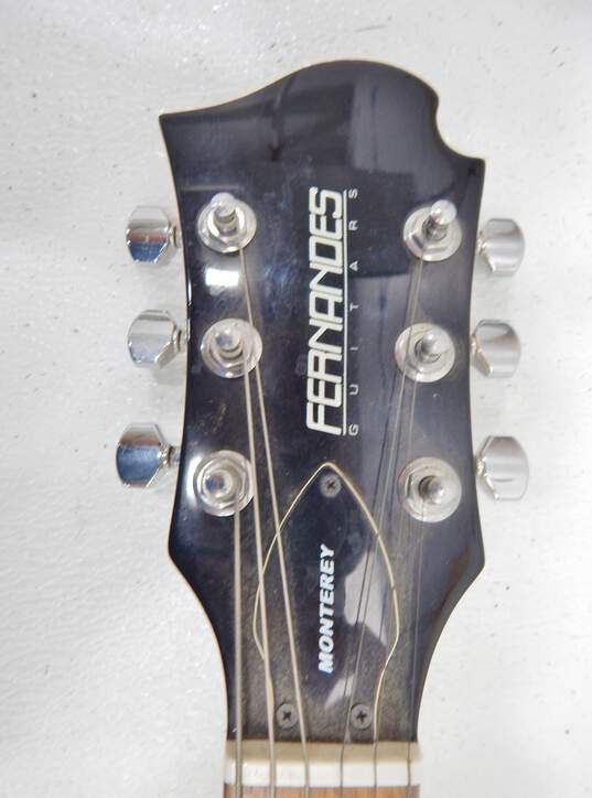 Fernandes Guitars Brand Monterey Model Black Electric Guitar w/ Soft Gig Bag image number 4