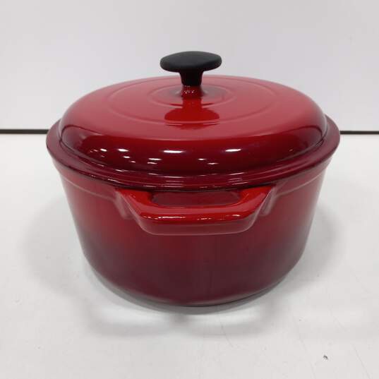 Tramontina Enameled Cast Iron 7-Qt. Covered Round Dutch Oven (Red)