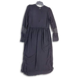 NWT Womens Black Round Neck Long Sleeve Pullover Maxi Dress Size Medium alternative image