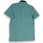 Mens Blue Short Sleeve Collared Side Slit Pullover Polo Shirt Size Large image number 2