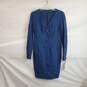 Worth New York Stone Blue Long Sleeved Shift Dress WM Size 6 NWT image number 1