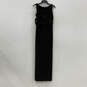 NWT Womens Black Draped Front Cowl Neck Sleeveless Maxi Dress Size 8T image number 2
