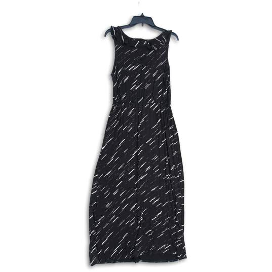 APT. 9 Womens Black White Abstract Surplice Neck Sleeveless Long Maxi Dress Sz M image number 2