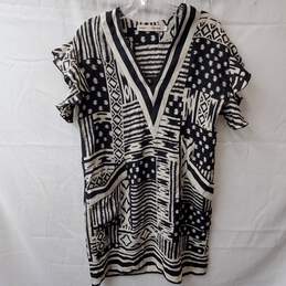 Amanda Uprichard Black & White Print Oversized T-Shirt Size S