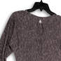 NWT Womens Brown Knitted Heather Long Sleeve Sweater Dress Size XS image number 4