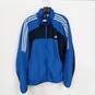 Adidas Men's Blue/Black Full Zip Mock Neck Track Jacket Size XL image number 1
