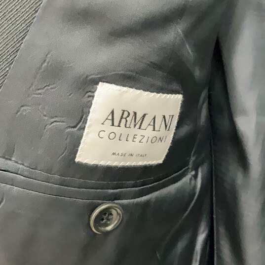 Armani Collezioni Mens Gray Two-Button Blazer & Pleated Pants Set Sz 44L w/ COA image number 7