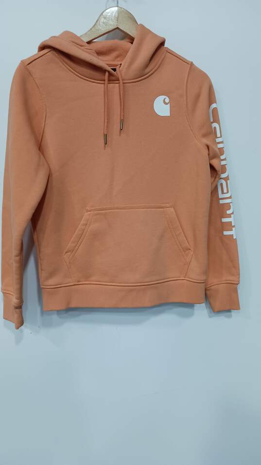Carhartt Women's Peach Arm Logo Pullover Hoodie Size XS image number 1