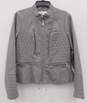 New York and Company Women's Long Sleeve Grey Leather Sweatshirt image number 1