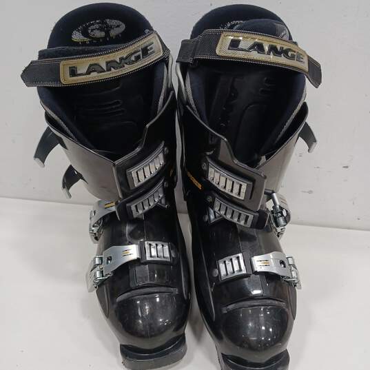 Womens Black Buckle Hook and Loop Round Toe Mid Calf Ski Boots Size 9 image number 1
