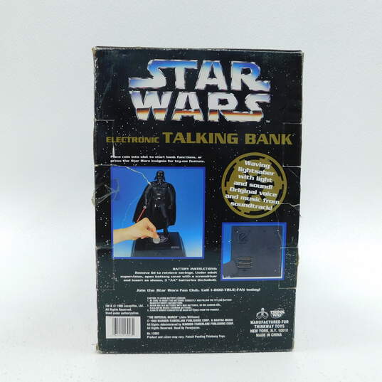 Vintage 1996 Star Wars Darth Vader Electronic Talking Bank IOB image number 5