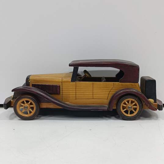 Vintage Wooden Brown Replica of a 1932 Ford Model B image number 2