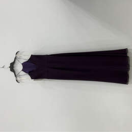 NWT Womens Purple Bridesmaids Sleeveless Back Zip Long Maxi Dress Size 10 alternative image