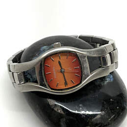 Designer Fossil F2 ES-9705 Silver-Tone Square Shape Dial Analog Wristwatch