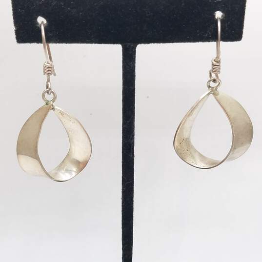 Sterling Silver Assorted Gemstone Post & Dangle Earring Bundle 2pcs. 16.9g image number 2
