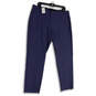 NWT Mens Blue Flat Front Slash Pocket Straight Leg Dress Pants Size 36/30 image number 1