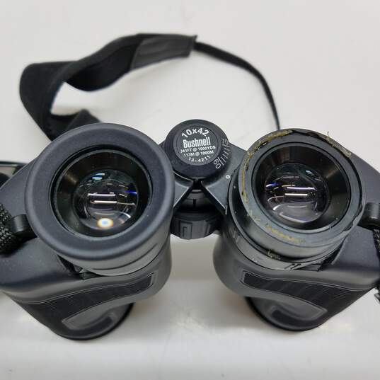 Waterproof Bushnell binoculars 10x42 with case and lens caps image number 4