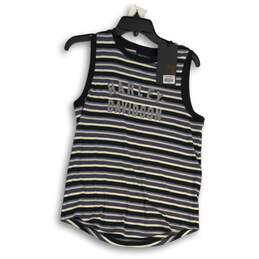 NWT Harley Davidson Womens Black Striped Sleeveless Pullover Tank Top Size Small